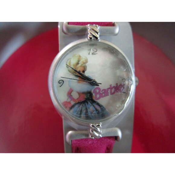 Vintage Barbie Starlight Waltz Watch Pink Leather Strap Box By Relic 1995 Works - Picture 3 of 16